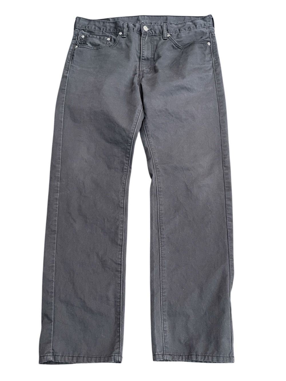 Levi's 513 Black Label Black Cotton Low/Mid Rise Slim Straight Jeans (34x30)